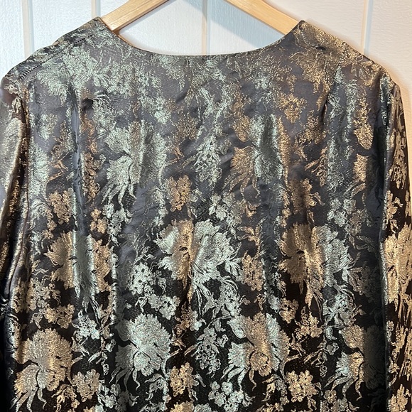 Carmen Marc Valvo Women Formal Top Jacket w gold design - Picture 10 of 15